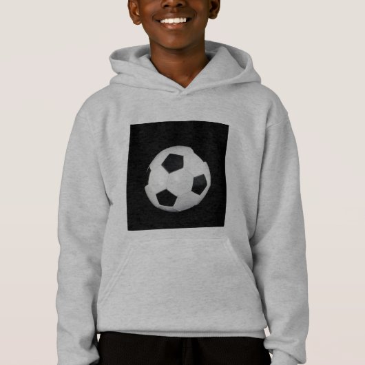 Boys Football Trendy Moderner Cooler Schwarzer Fuß Hoodie (Vorderseite)