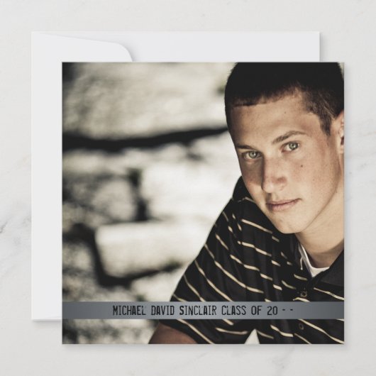 Boys Foto Abschluss Ankündigung (Vorderseite)