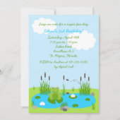 Boys Froggie Pond 12x18 Einladung (Vorderseite)