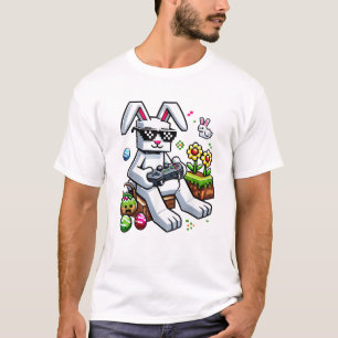 Boys Frohe Ostern Tag Hase Ei Videospiel Kinder Ic T-Shirt