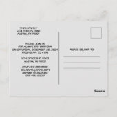 Boy's Fun Birthday Party Postcard #11 Postkarte (Rückseite)