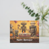 Boy's Fun Birthday Party Postcard #13 Postkarte (Stehend Vorderseite)
