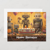 Boy's Fun Birthday Party Postcard #13 Postkarte (Vorne/Hinten)