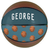 Boys Fun Blue Modern Basketball Kinder (Vorderseite)