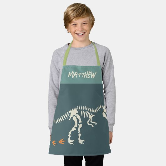 Boys Fun Dinosaur Dig Fossil Kinder Schürze (Getragen)