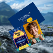 Boy's Game On Birthday Party mit Foto Einladung