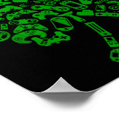 Boys Gamer Game Shamrock St Patricks Day Irish Men Poster (Ecke)