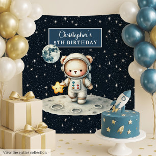 Boys Geburtstag Niedlich Teddy Bären Astronauten W Wandteppich