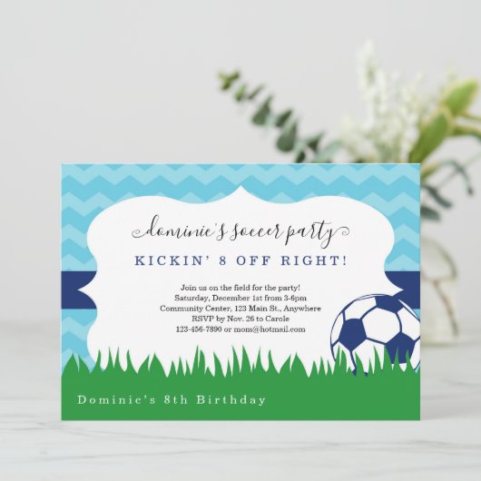 Boys Geburtstagsparty Einladung (Stehend Vorderseite)