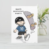 Boys Geburtstagsparty Einladung (Stehend Vorderseite)