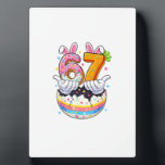 Boys Girls Easter Eggs Funny Bunny Six Seven 67 Me Fotoplatte<br><div class="desc">Boys Girls Easter Eggs Funny Bunny Six Seven 67 Memes 6 7 T-Shirt</div>