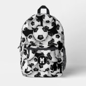 Boys girls monogrammed soccer balls pattern  bedruckter rucksack (Vorderseite)