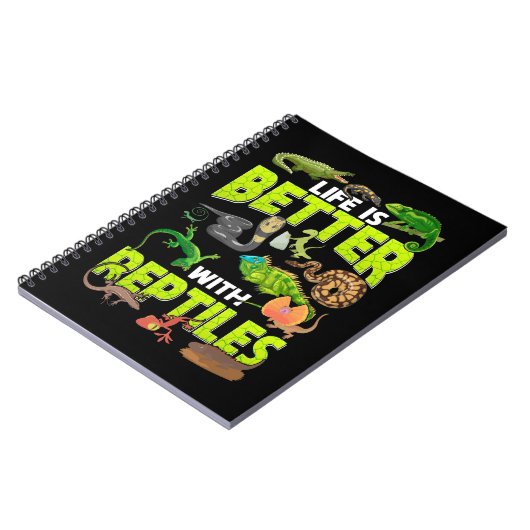 Boys Girls Reptiles Lizard Gecko Bartded Dragon Notizblock (Linke Seite)