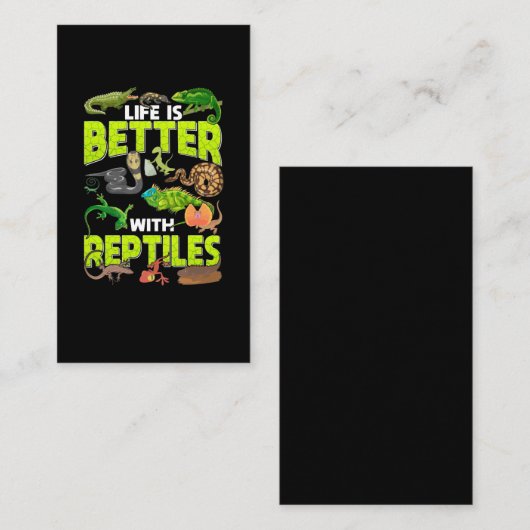 Boys Girls Reptiles Lizard Gecko Bartded Dragon Visitenkarte (Vorne/Hinten)