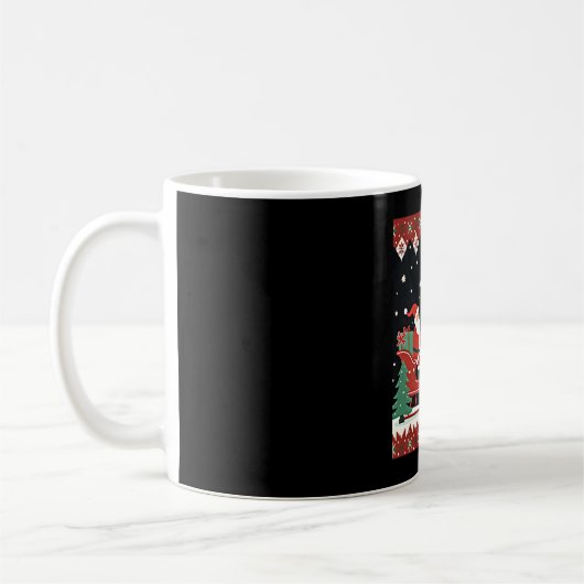 Boys Girls Santa Claus Riding Giraffe Sleigh Ugly Kaffeetasse (Links)