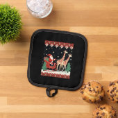 Boys Girls Santa Claus Riding Giraffe Sleigh Ugly  Topflappen (Oben Unten)