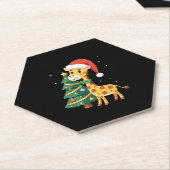 Boys Girls Santa Claus Riding Giraffe Sleigh Ugly  Untersetzer (angewinkelt)