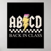 Boys Girls Teachers Rock Back to School ABCD Zurüc Poster (Vorne)