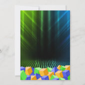 Boys Glow Trampolin Park Party Einladung (Rückseite)