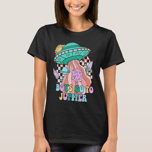 Boys Go To Jupiter Funny Alien Anti Valentines Sar T-Shirt (Vorderseite)