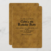 Boys Gold Grunge Chic Geburtstagsparty Einladungen (Vorne/Hinten)