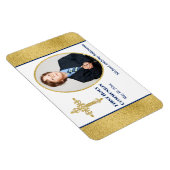 Boys Gold White Navy Foto Magnet (Rechte Seite)