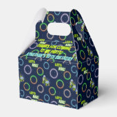 Boys Green Blue Neon Lights Roller Skaten Party Geschenkschachtel (Vorderseite)