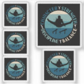 Boys Gymnastics Character Strength Discipline Aufkleber (Vorderseite)