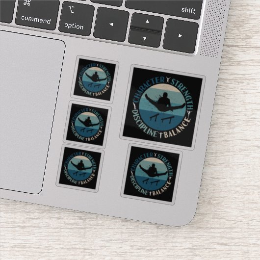 Boys Gymnastics Character Strength Discipline Aufkleber (Detail)