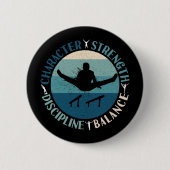 Boys Gymnastics Character Strength Discipline Button (Vorderseite)