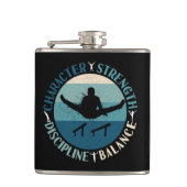 Boys Gymnastics Character Strength Discipline Flachmann (Vorderseite)