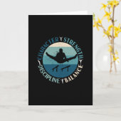 Boys Gymnastics Character Strength Discipline Karte (Gelbe Blume)