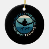 Boys Gymnastics Character Strength Discipline Keramik Ornament (Vorne)