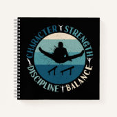 Boys Gymnastics Character Strength Discipline Notizblock (Vorderseite)