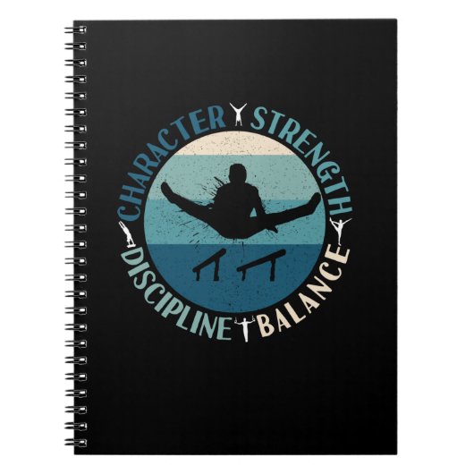 Boys Gymnastics Character Strength Discipline Notizblock (Vorderseite)