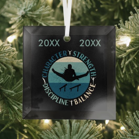 Boys Gymnastics Character Strength Discipline Ornament Aus Glas (Insitu)