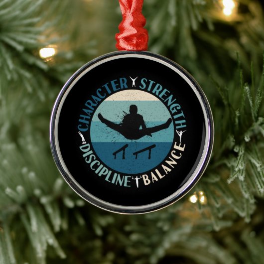 Boys Gymnastics Character Strength Discipline Ornament Aus Metall (Baum)
