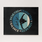 Boys Gymnastics Character Strength Discipline Puzzle (Horizontal)