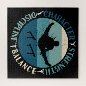 Boys Gymnastics Character Strength Discipline Puzzle (Horizontal)