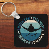 Boys Gymnastics Character Strength Discipline Schlüsselanhänger (Vorderseite)