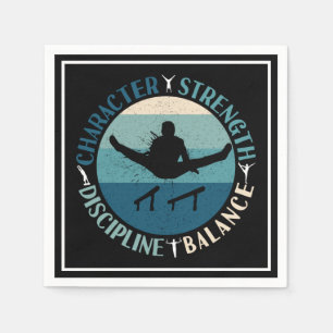 Boys Gymnastics Character Strength Discipline Serviette