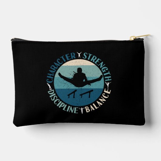 Boys Gymnastics Character Strength Discipline Zubehörtasche (Rückseite)
