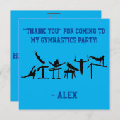 BOYS GYMNASTICS "DANK YOU" CARD DANKESKARTE (Vorne/Hinten)