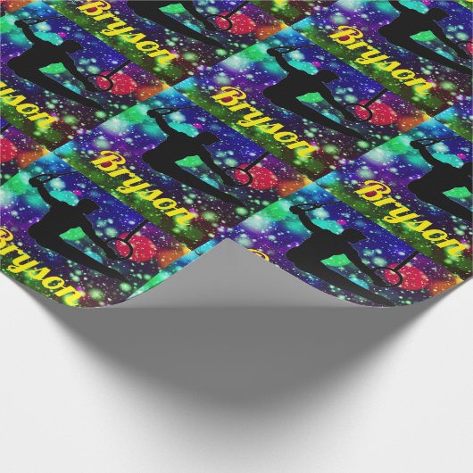 Boys Gymnastics Rings Geschenkpapier (Ecke)