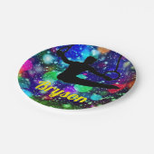 Boys Gymnastics Rings Pappteller (Schrägansicht)