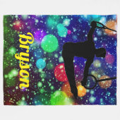 Boys Gymnastics Rings Personalisiert Fleecedecke (Vorderseite (Horizontal))