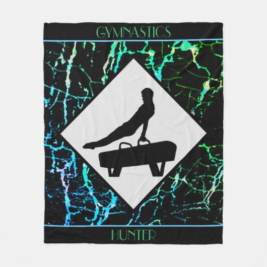Boys Gymnastik Abstrakt Fleece Blanket (Vorderseite)