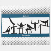 Boys Gymnastik Fleece Blankon mit seinem Namen (Vorderseite (Horizontal))