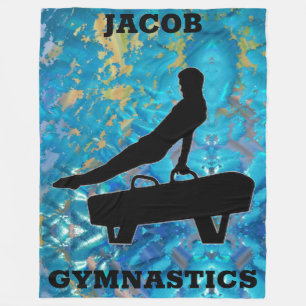 Boys Gymnastik Green Blue Pommel Horse Fleecedecke