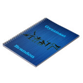 Boys Gymnastik Personalisiert Blue Spiral Notebook Notizblock (Linke Seite)